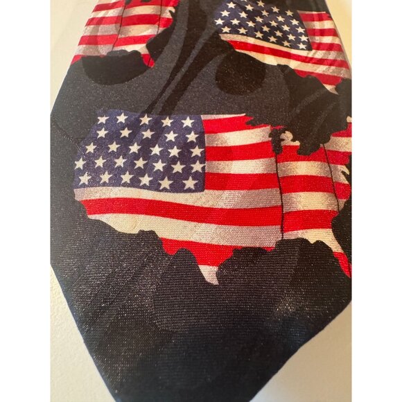 Steven Harris Men’s Patriotic Necktie – Stars & Stripes USA Map - Picture 7 of 7